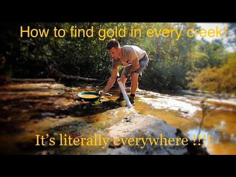 Gold Panning A Creek Running Through A Huge Gold Deposit! 