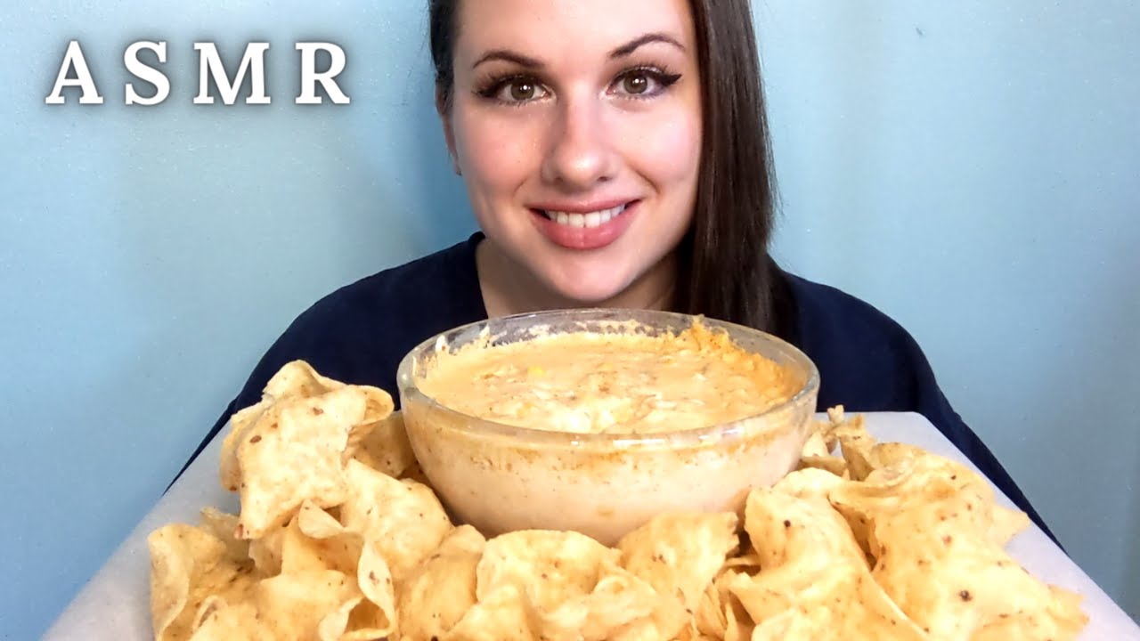 ASMR CHEESY CHICKEN TACO DIP W/ CHIPS MUKBANG 먹방 | Crunchy Eating Sounds | Ceallen Eats Ft. Ari