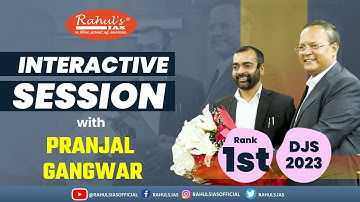 Interactive Session with Pranjal Gangwar, 1st Rank Delhi Judicial Services 2023