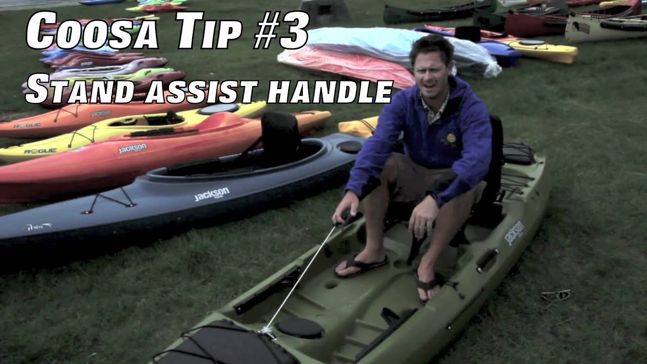 jackson kayak coosa tip #3 - stand assist handle - youtube