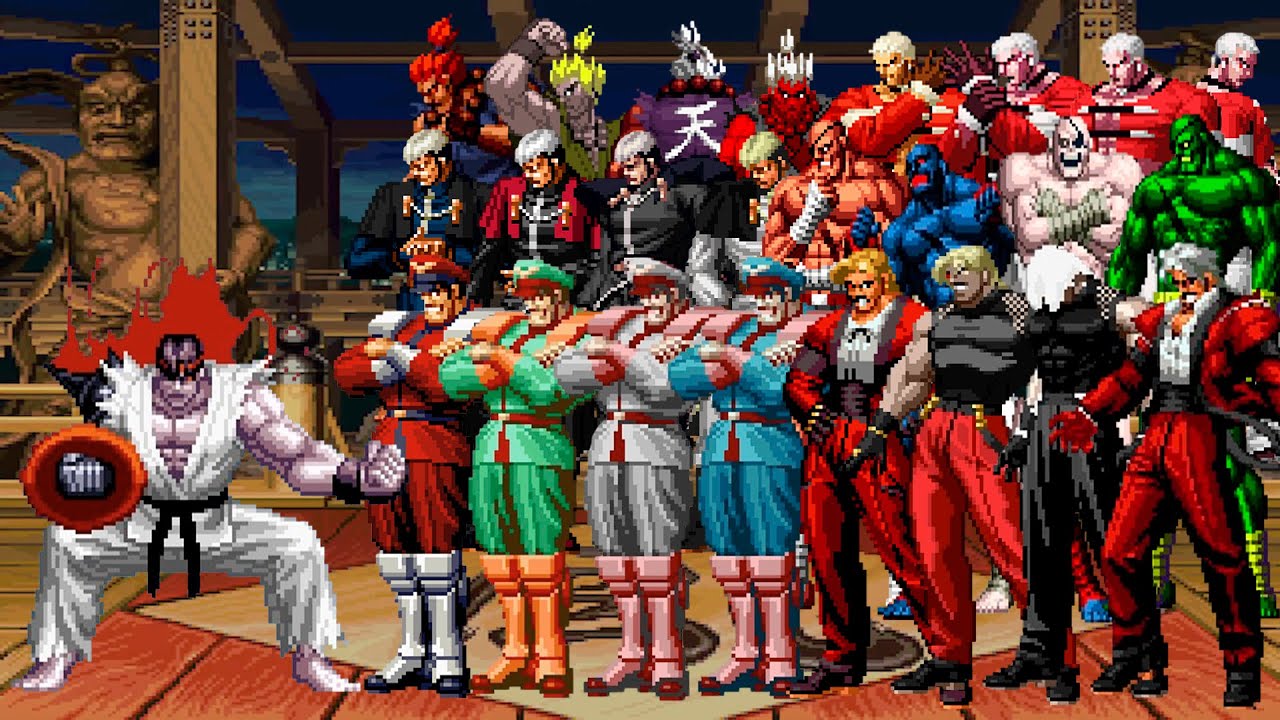 Cyber Ryu Vs Super Bosses Team Mugen - YouTube