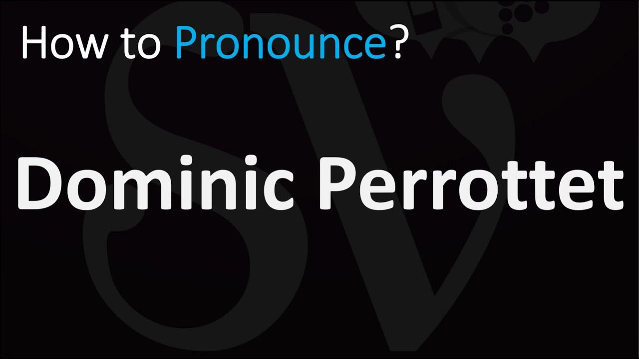How to Pronounce Dominic Perrottet? YouTube