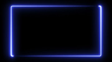 Blue Neon Rectangle Double Line Background Animation Loop || Royalty Free || No Copyright.