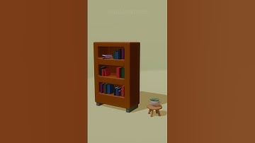 Magic With Bookshelf - 3DRender #blender #relax #relaxing #render #books #animation #3danimation