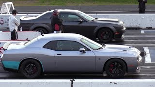 The difference between Demon and Hellcat - 1\/4 mile drag race