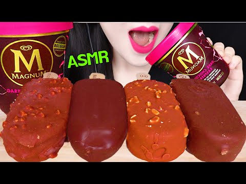 ASMR MAGNUM ICE CREAM PARTY *MAGNUM PINT, CHOCOLATE ICE CREAM 매그넘 파인트, 초콜릿 아이스크림 먹방 JANE ASMR 제인