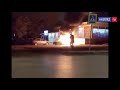 В Симферополе у пожарной части сгорел автомобиль