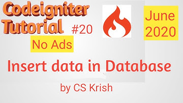 Insert Data in Database using Codeigniter