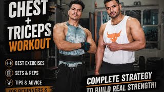 🔥 CHEST + TRICEPS WORKOUT VLOG 💪 | Beginner to Intermediate Gym Guide | Full Push Day + Supplements