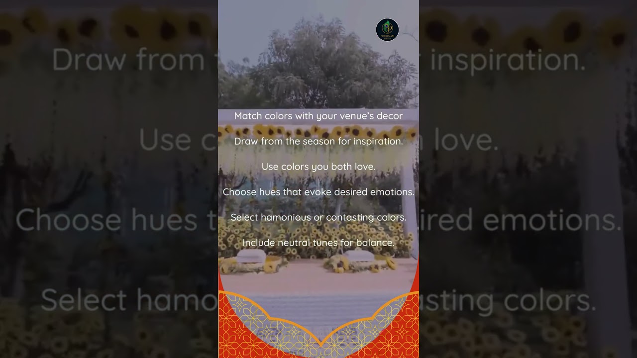 How to Choose the Perfect Wedding Color Palette | Expert Wedding Planning Tips by Poornam Events ✨