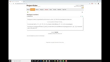 Project Euler Problem#44 Pentagon numbers