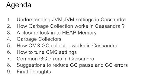 Garbage Collection and JVM settings in Apache Cassandra