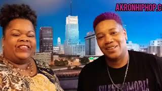 Author Ebony Hill with Akronhiphop