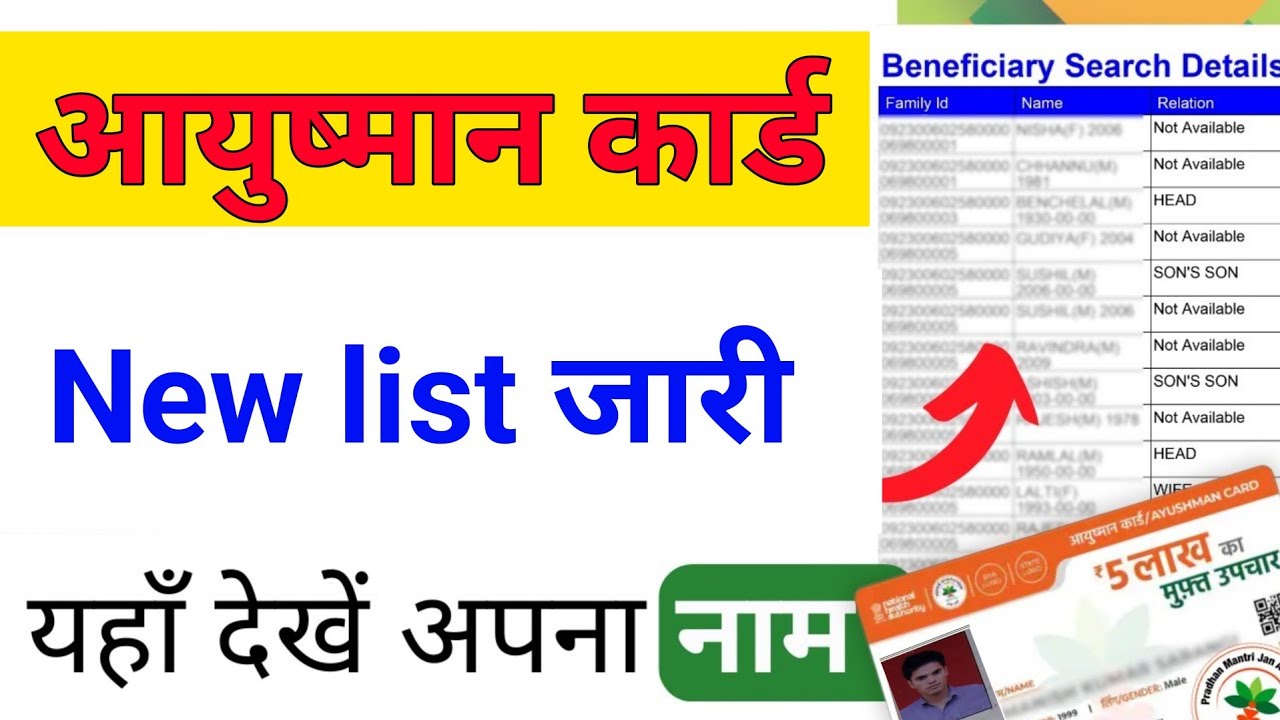 Ayushman Card New List 2024 | PMJAY New list 2024 download pdf | Ayushman Card new list kaise nikale