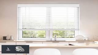 DEZ FURNISHINGS Cordless 2" Faux Wood Blind 35" W x 84" H