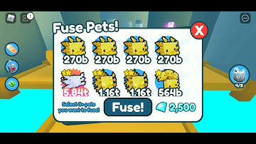 ROBLOX / PET SIMULATOR X / fusing 4 gold nature axolotl