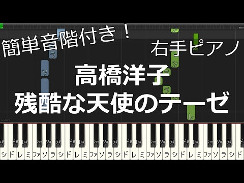 【簡単ピアノ】右手ピアノ！ / 高橋洋子「残酷な天使のテーゼ」【新世紀エヴァンゲリオン】