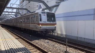 西武池袋線 練馬高野台駅 メトロ7000系 準急石神井公園行き 通過シーン