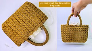 How to Make a Small Crochet Bag for Beginners