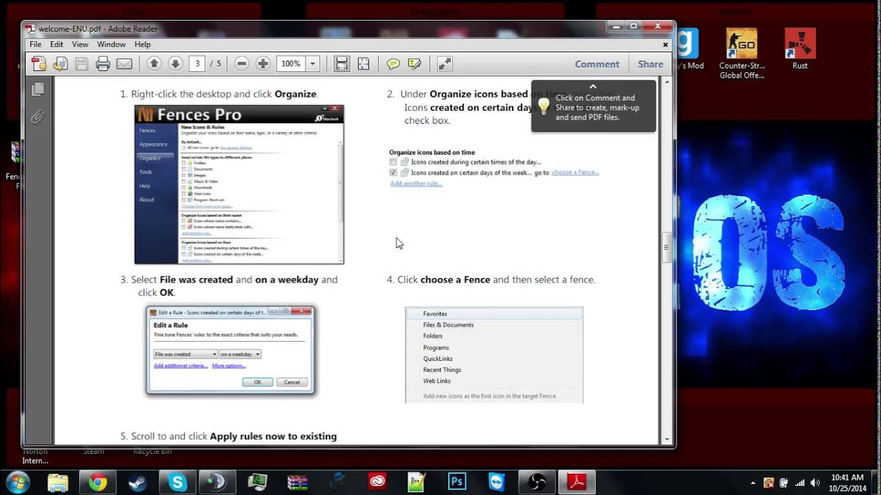 How to organize your desktop with Fences pro FREE!! (with download too ...