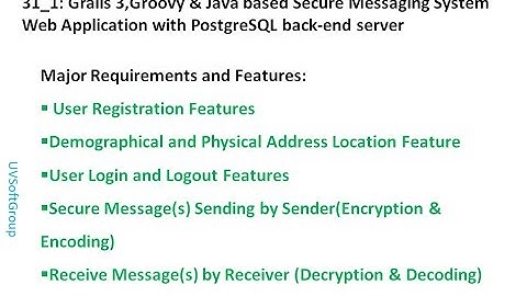 31_1|Grails 3,Groovy & Java | Secure Messaging System Web Application PostgreSQL back-end server