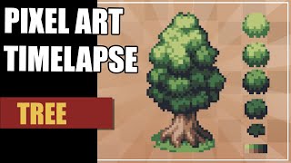 Pixel Art Timelapse - Tree