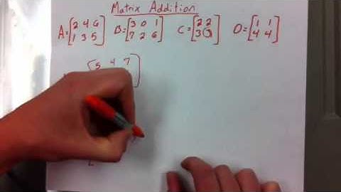 Matrix addition, transpose, trace
