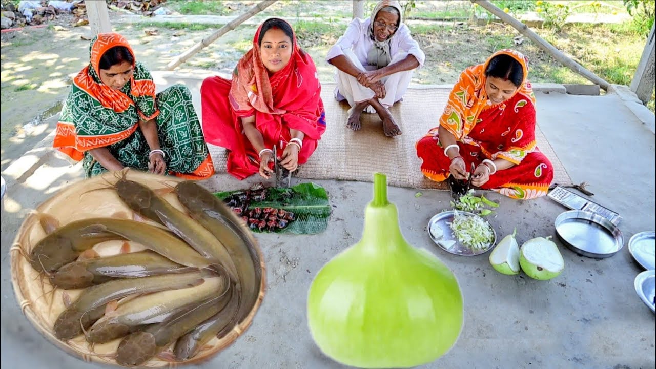 আজ জ্যান্ত সিঙ্গি আর মাগুর মাছ একসাথে রান্না করলাম সাথে কচি লাউ এর বড়া 