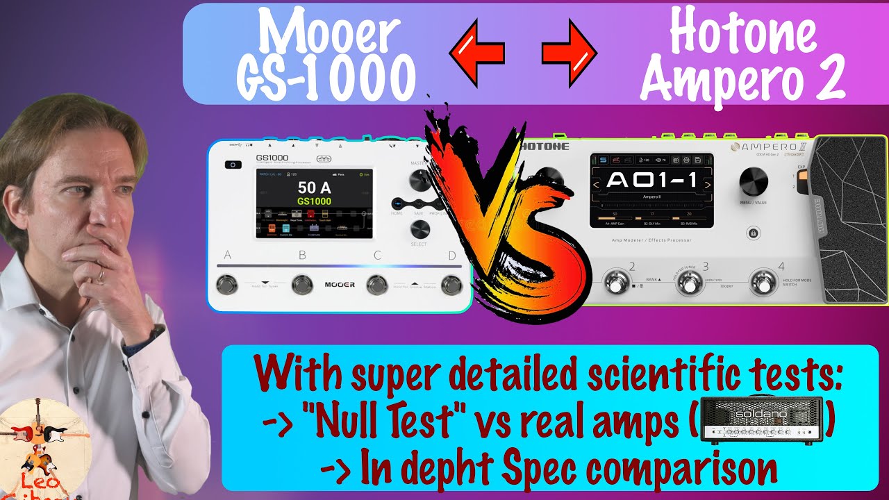 Mooer GS 1000 vs Hotone Ampero 2: super detailed comparison (with NULL Test, Latency, etc)