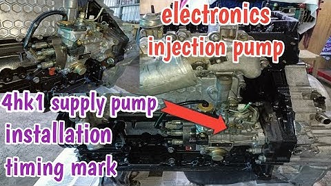 4hk1 electronics supply pump/injection pump installation/timing mark..