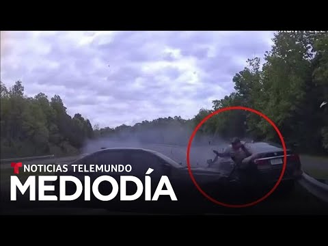 El insólito video donde un policía se salva de un accidente | Noticias Telemundo ¿Qué es un accidente de tránsito? Descubre aquí