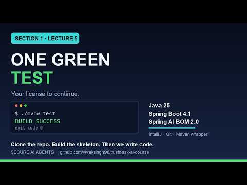 Secure AI Agents: Toolchain Setup - Java, Spring Boot and the Repo | S01E05