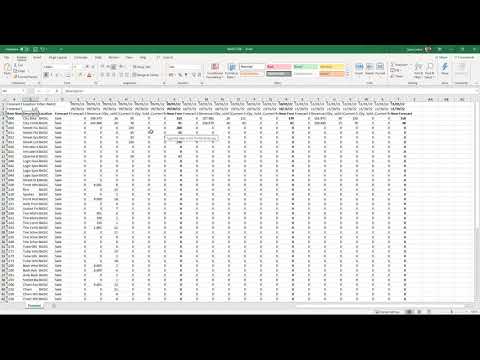 ENG20090447 Mass updating New Forecast with a factor in the Excel Sheet