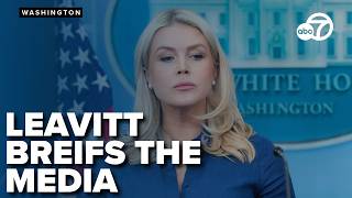 White House Press Secretary Karoline Leavitt briefs the media