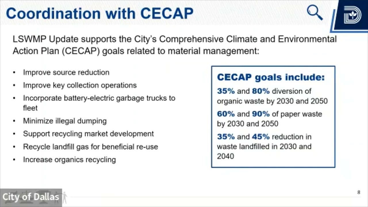 Dallas Local Solid Waste Management Plan Update Community Meeting - March 31, 2022 - YouTube