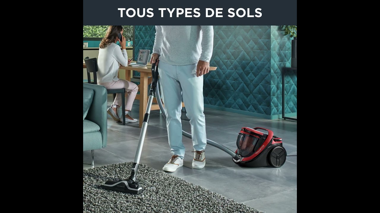 Silence Force Cyclonic, Aspirateur traineau sans sac, puissant 550W, 69  db(A)