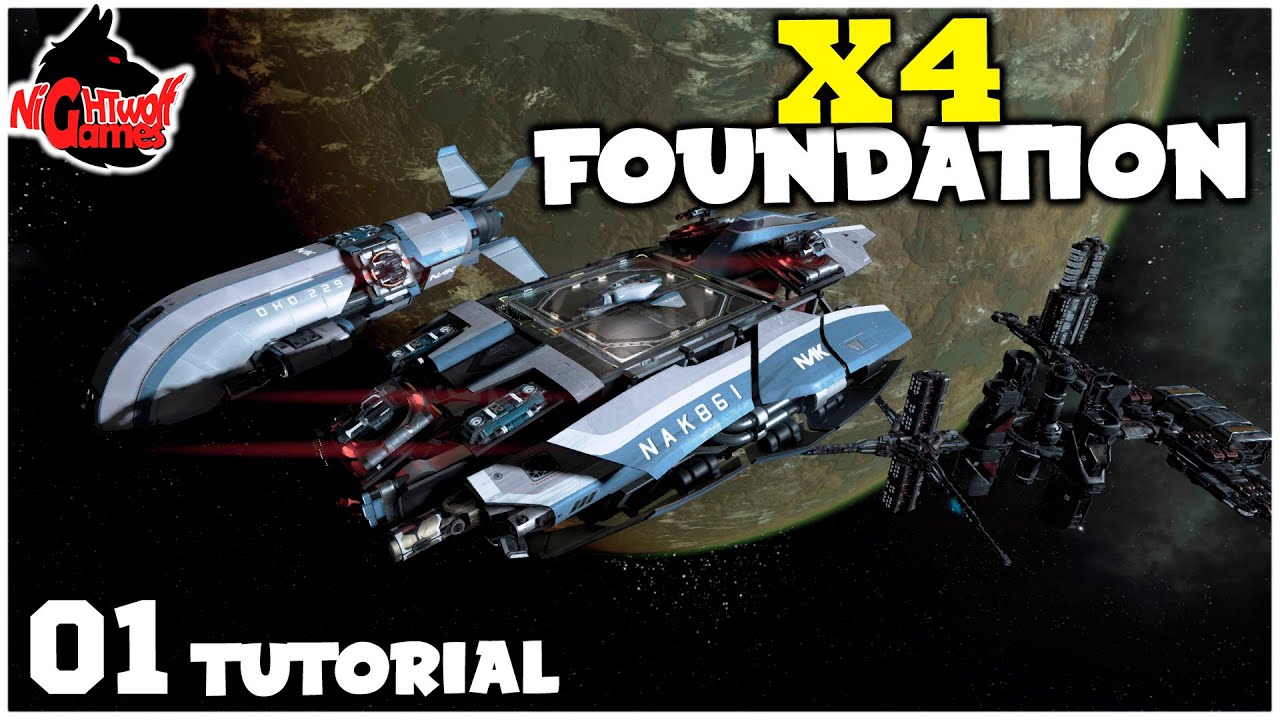 X4 Foundation Tutorial 01 Interface, Exploração e Ordens Globais Gameplay em Portugues