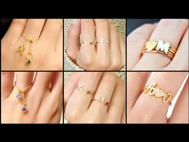 2 Gram Gold Names Rings Design's Different Styles Light Weights - YouTube