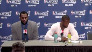 Dwyane Wade & LeBron James: PostGame (Heat vs 76ers PlayOff)