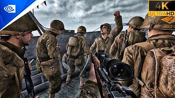 Cliff Assault in Normandy – The Battle of Pointe du Hoc | [4K 60FPS PC] – Call of Duty 2 Gameplay