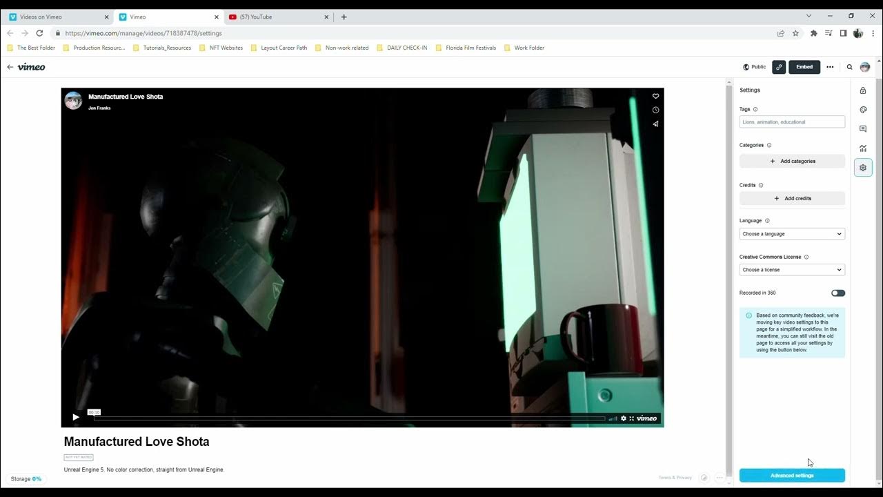 Replace a video in Vimeo 2022 Update YouTube