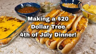 Making a $20 Dollar Tree 4th Of July Dinner for 4 | Dollar Tree Dinners | Budget Holiday Meals