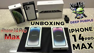 Apple iPhone 14 Pro Max Unboxing | First Look White Color Vs Deep Purple Color | First Impressions⚡?