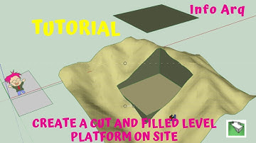 Create a cut and filled level platform on site - 1001bit plugin SketchUp