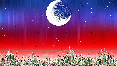 How to paint in ms paint tutorial drawing moonlight night scenery