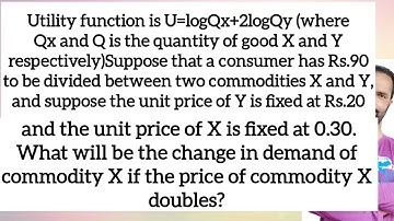 deriving demand function from the given utility function and budget constraint