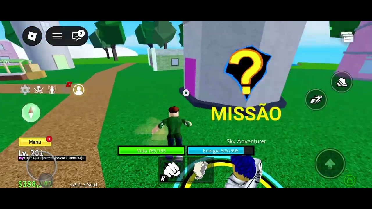 Jogando blox fruits parte (10)