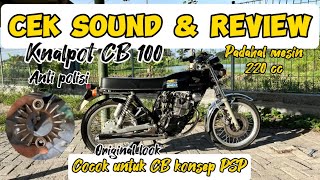 CEK SOUND & REVIEW ‼️ KNALPOT CB 100 ORIGINAL LOOK‼️ COCOK BUAT CB KONSEP PSP #cb100 #cb125#review