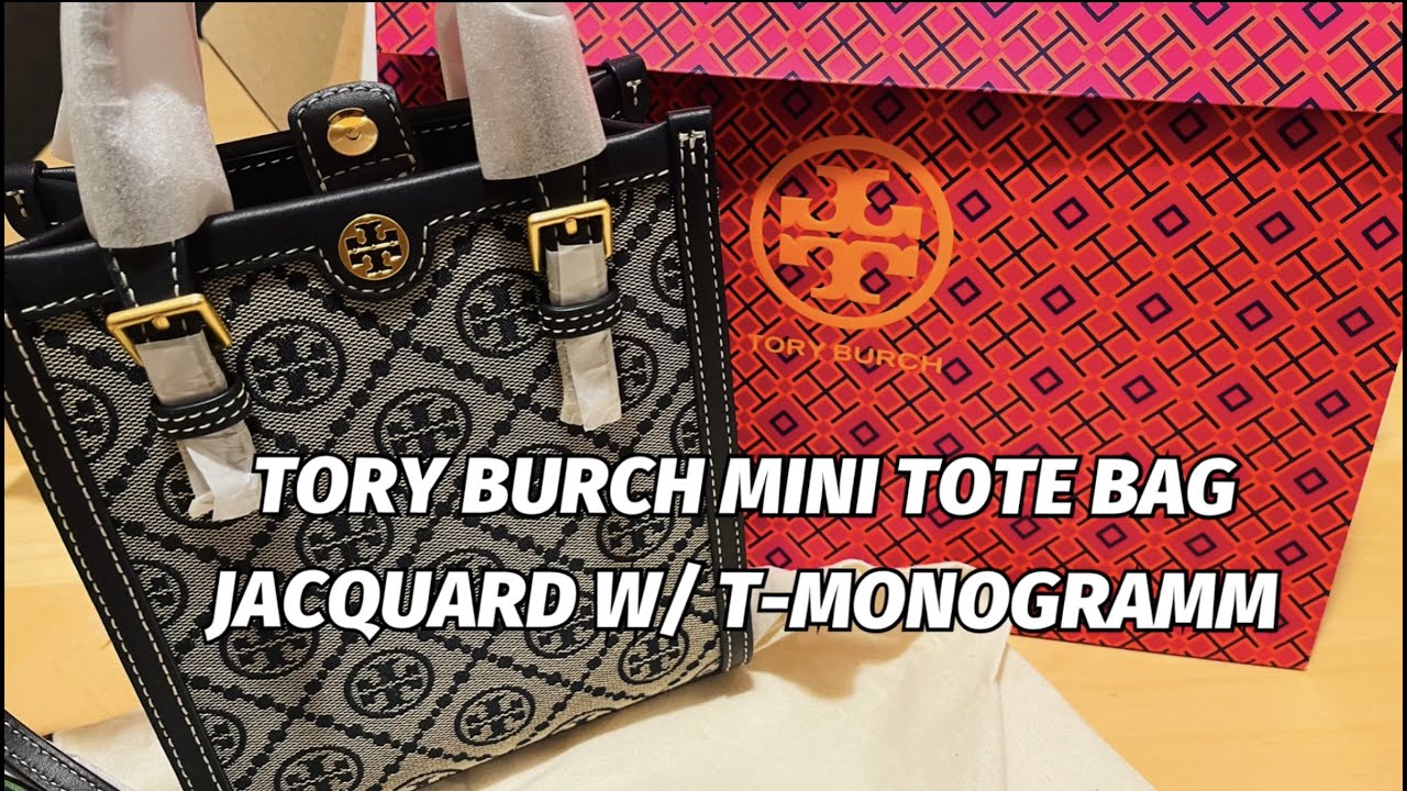 TORY BURCH MINI TOTE BAG JACQUARD WITH T-MONOGRAMM, UNBOXING 2022, MINI  BAG