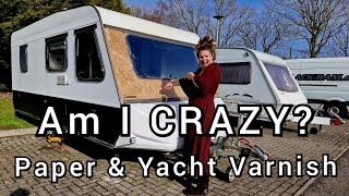 Caravan Renovation #7 | Leaky Van Yacht Varnish FIX | Will It Work?